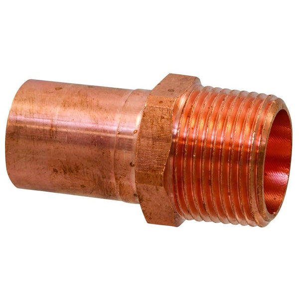 Male Adapter, 1 in, Fitting x MNPT, Copper