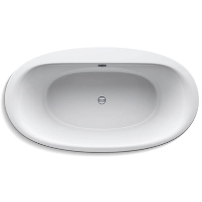 Sunstruck 66" Free Standing Bath Tub with Fluted Shroud, Lumbar Support, and Center Drain