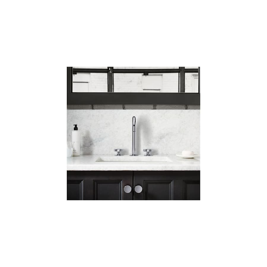 Components 1.2 GPM Widespread Bathroom Faucet with Drain Assembly and Tube Design Spout - Less Handles