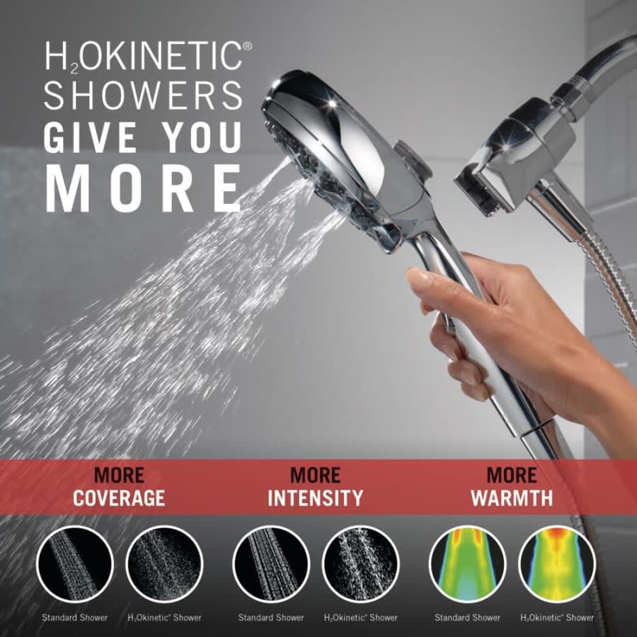 Universal Showering 1.75 GPM Multi Function Hand Shower Package with SureDock Integrated Shower Arm holder - Limited Lifetime Warranty