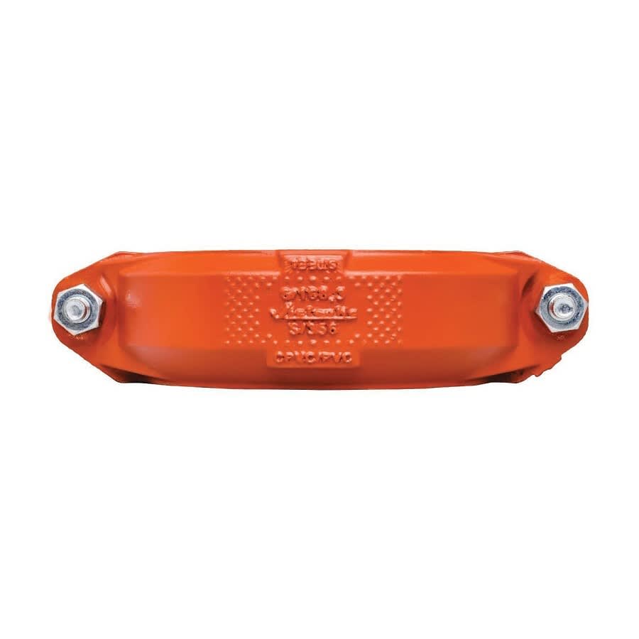 Transition Coupling, 2-1/2 in, Groove, Ductile Iron, Enamel Painted