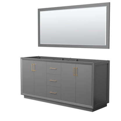Strada Double Bathroom Vanity - 71W x 34.25H x 21.75D