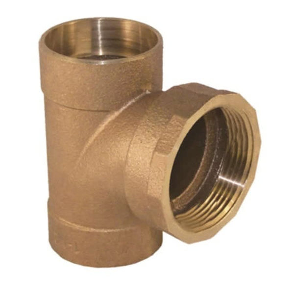 DWV Sanitary Tee, 2 in, C x C x FNPT, Copper