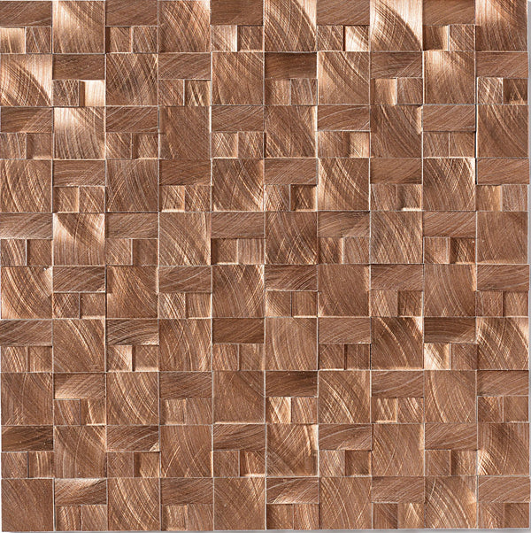 Structure Copper Brick 1X2 Satin