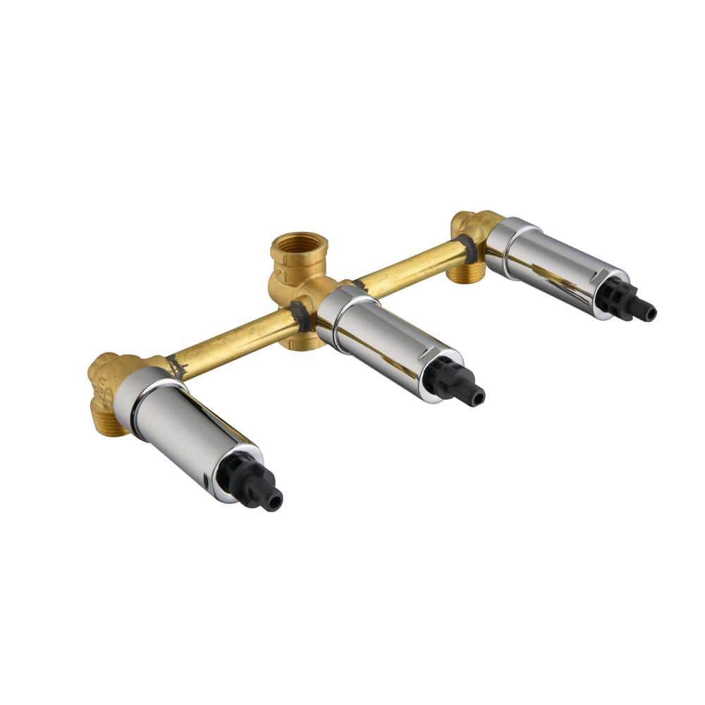 Glacier Bay Aragon Triple Handle 1-Spray Tub and Shower Faucet 1.8 GPM in Chrome (Valve Included)