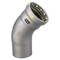 Gas 45 deg Elbow, 3 in, Fitting x Press, Carbon Steel