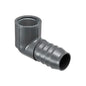 90 deg Elbow, 1-1/4 x 3/4 in, Insert x FNPT, PVC
