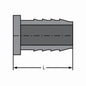 Plug, 1/2 in, Insert, PVC
