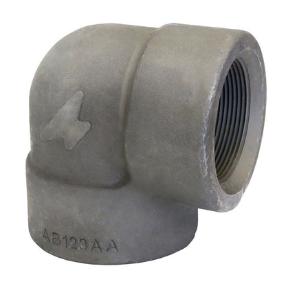 90 deg Elbow, 1 in, FNPT, SCH 80/XH, Forged Steel, 3000 lb