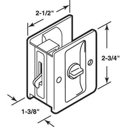 Satin Nickel, Pocket Door Privacy Lock