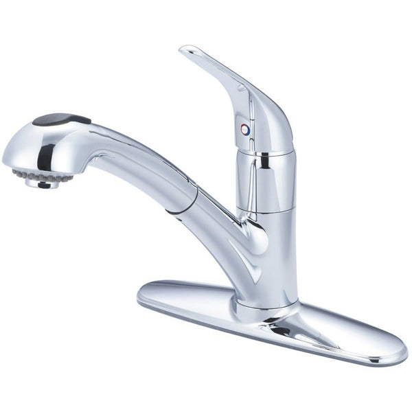 Legacy Kitchen Faucet, Deck Mount, ADA, 1 Lever Handle, 1 or 3-Hole, Polished Chrome