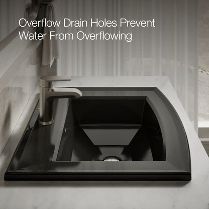 Archer 22-5/8" Drop In Bathroom Sink with 1 Hole Drilled and Overflow