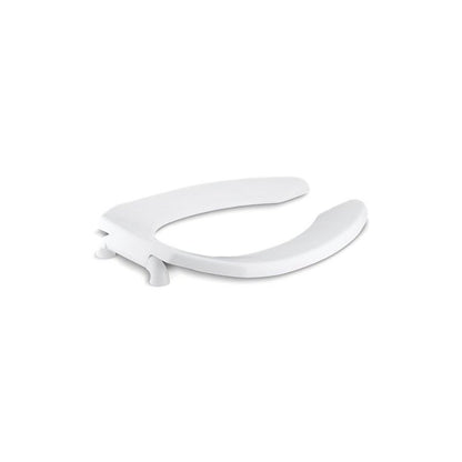 Lustra™ Toilet Seat, Elongated Bowl, Open Front, Less Cover, Plastic, White