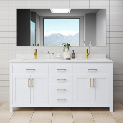 Beckett Double Bathroom Vanity - 72W x 35H x 22D