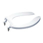 Toilet Seat, Elongated Bowl, Open Front, Less Cover, Plastic, White