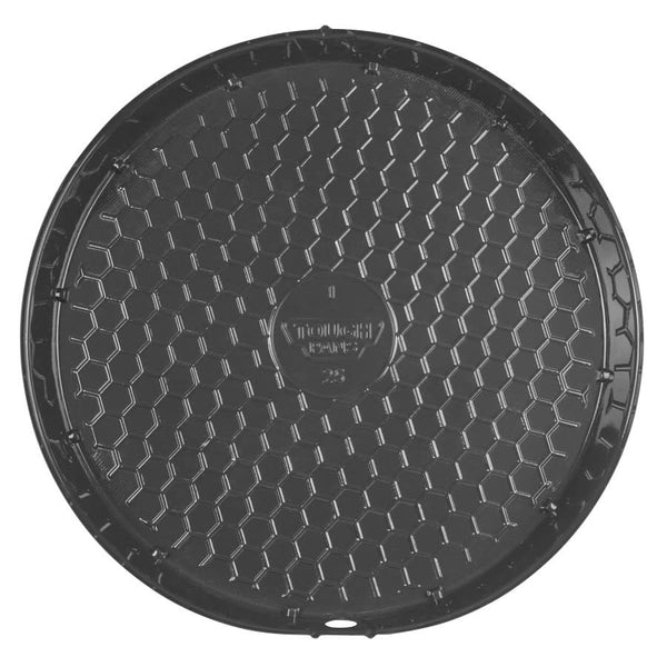 Tank Heater Pan, Round, 21 in Dia, Side Connection, Plastic