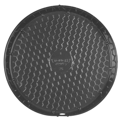 Contractor Drain Pan, Round, 25 in Dia, Side Connection, Plastic