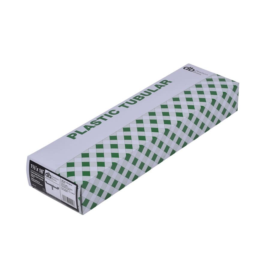 Continuous Waste, Center Outlet, 1-1/2 in, Polypropylene, Black