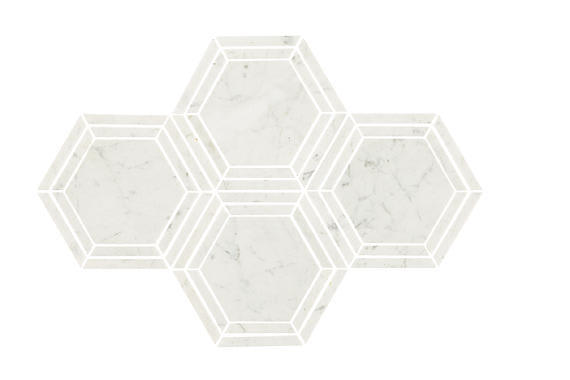 Marble Carrara White Hexagon 2X2 Polished