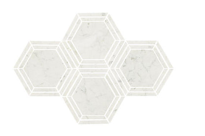 Marble Carrara White Straight Joint, Straight Edge 2X2 Honed