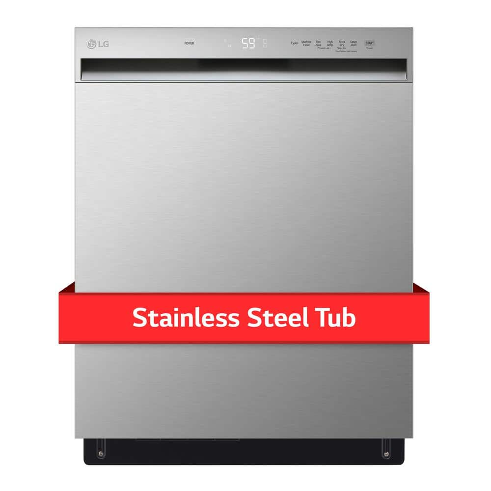 24"W Full Console / Pocket Handle Dishwasher Stainless Steel