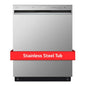 24"W Full Console / Pocket Handle Dishwasher Stainless Steel