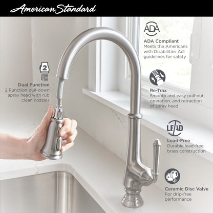 Delancey Single Handle Pull-Down Spray Kitchen Faucet