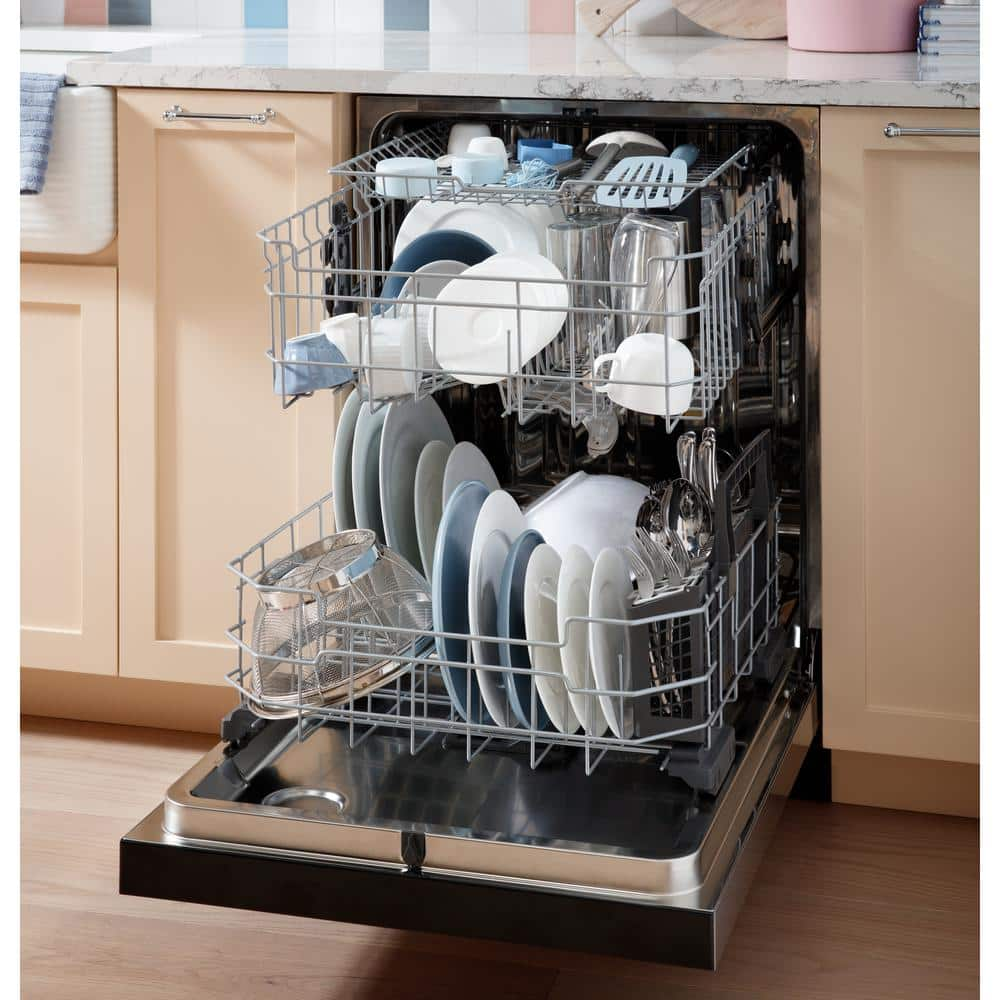 24 in. Fingerprint Resistant Stainless Front Control Built-In Tall Tub Dishwasher with Dry Boost, 3rd Rack, and 47dBA