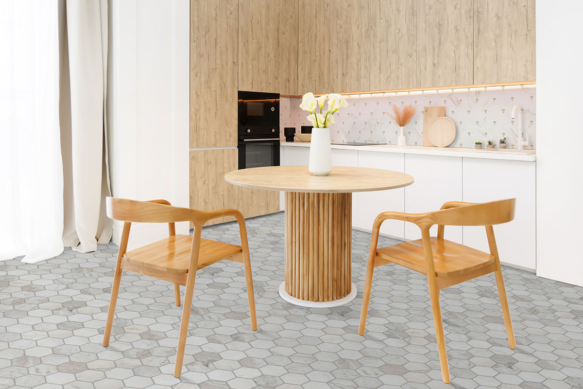 Arabescato Venato White 5" Hexagon Honed
