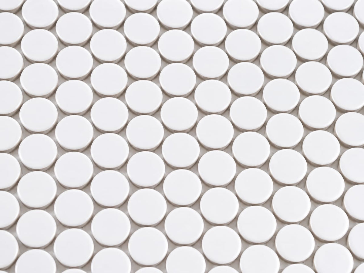 White Penny Round 19MM
