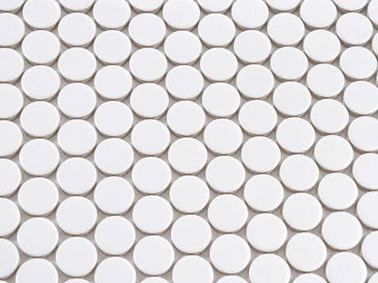 White Penny Round 19MM