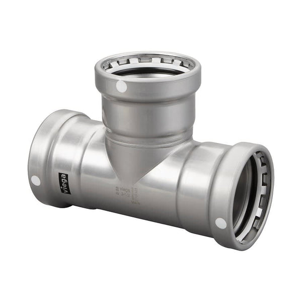 Carbon Steel Tee, 3 x 1-1/2 in, Press, Import