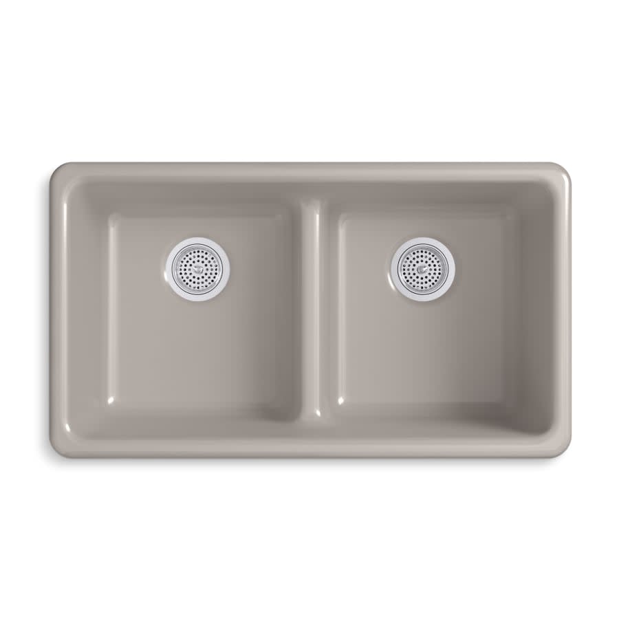 Iron/Tones 33" Drop In Smart Divide Double Basin Enameled Cast Iron Kitchen Sink