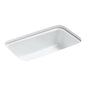 Bakersfield™ Single Bowl Kitchen Sink, Under Mount, 31 x 22 in, 8 in Bowl Depth, 5-Hole, Cast Iron, White