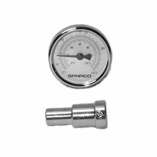 Dial Thermometer, 2-1/2 in, 32 to 250 deg F, 1-1/4 in Stem