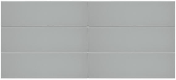 Stencil Grey Rectangle, Half Moon 4X12 Matte