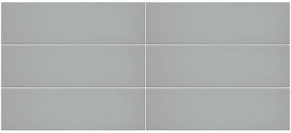 Stencil Grey Rectangle, Half Moon 4X12 Matte