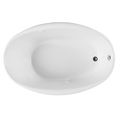 Lansford 58" x 38" Drop In Acrylic Soaking Tub with Reversible Drain and Overflow