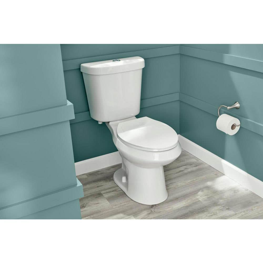 2-piece 1.1 GPF/1.6 GPF High Efficiency Dual Flush Complete Elongated Toilet in White, Seat Included