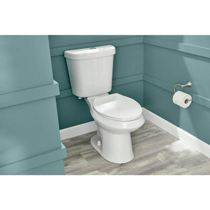 2-piece 1.1 GPF/1.6 GPF High Efficiency Dual Flush Complete Elongated Toilet in White, Seat Included