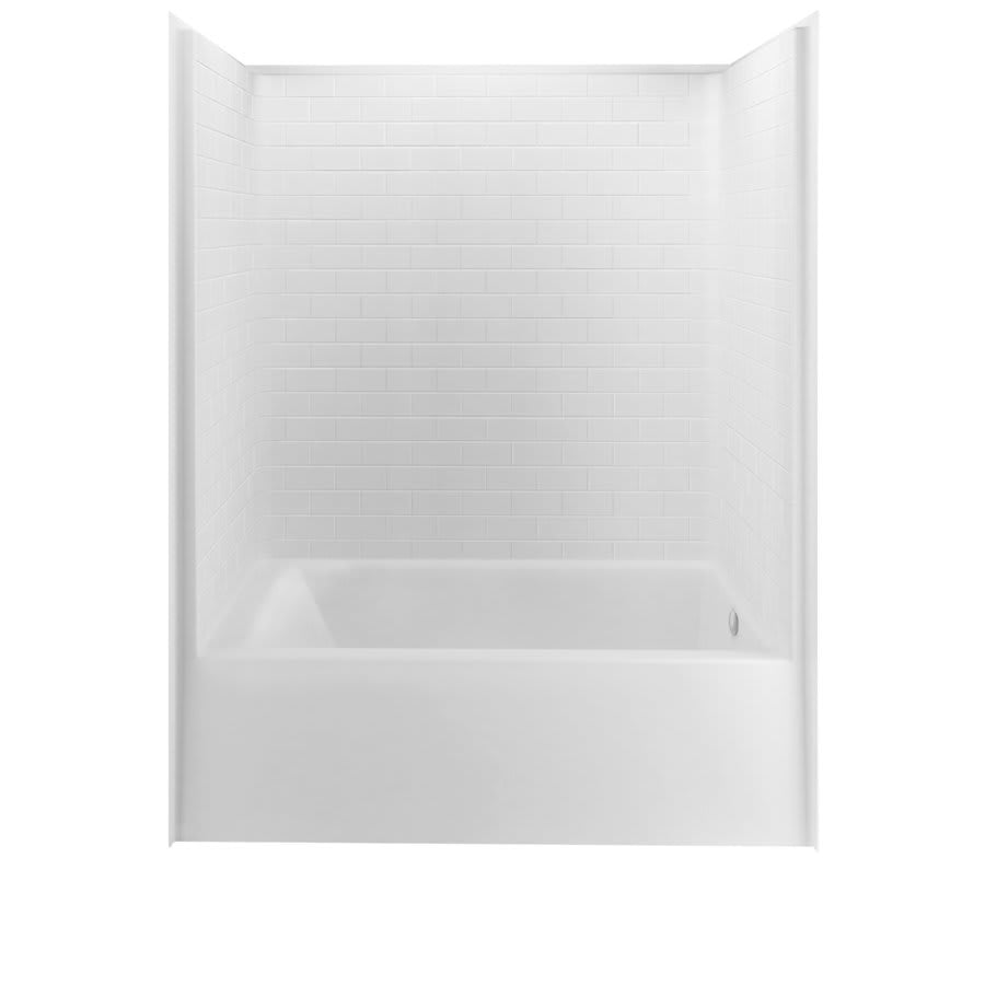Everyday 1-Piece Tub & Shower, 80 x 60 in, Left Hand Drain, White