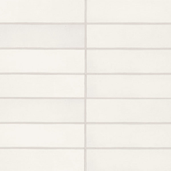 Makoto 2.5" x 10" Matte Ceramic Wall Tile in Shoji White