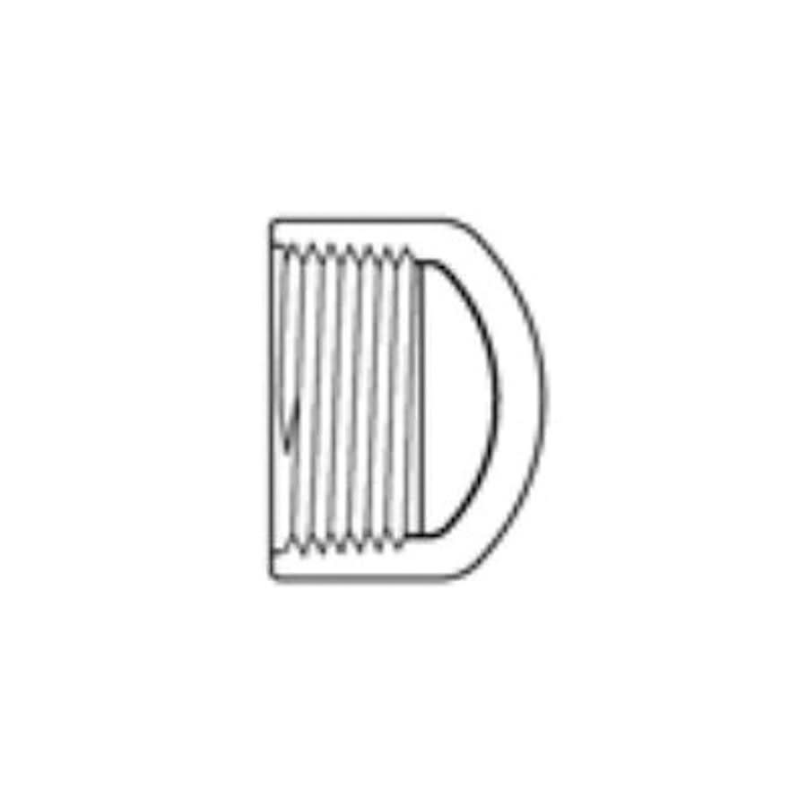 Cap, 2 in, FNPT, SCH 80/XH, PVC