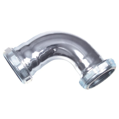 90 deg Tubular Elbow, 1-1/4 in, 22 ga, Chrome