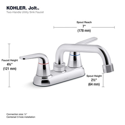 Jolt 4 GPM Widespread Kitchen Faucet - Includes Escutcheon