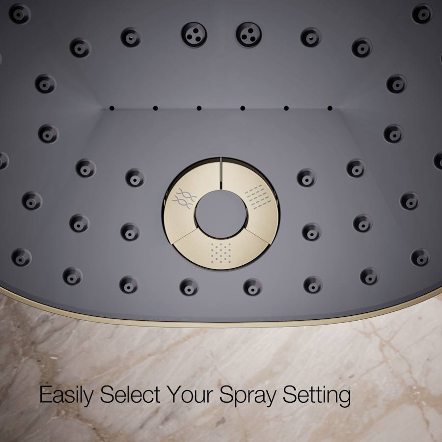 Statement 2.5 GPM Multi Function Shower Head with MasterClean Sprayface and Katalyst Air Induction Technology