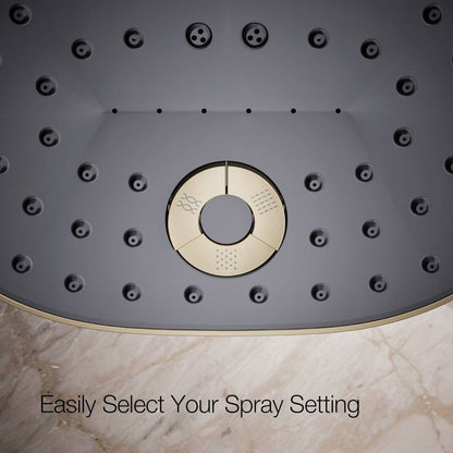 Statement 2.5 GPM Multi Function Shower Head with MasterClean Sprayface and Katalyst Air Induction Technology