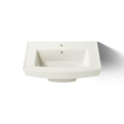Archer 24" Pedestal Bathroom Sink with 1 Hole Drilled and Overflow