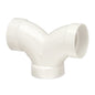 Double 90 deg Elbow, 3 in, Hub, DWV, PVC