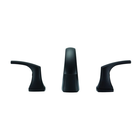 Vaughn® Widespread Lavatory Faucet, ADA, 2 Handle, 3-Hole, 1.2 gpm, Satin Black